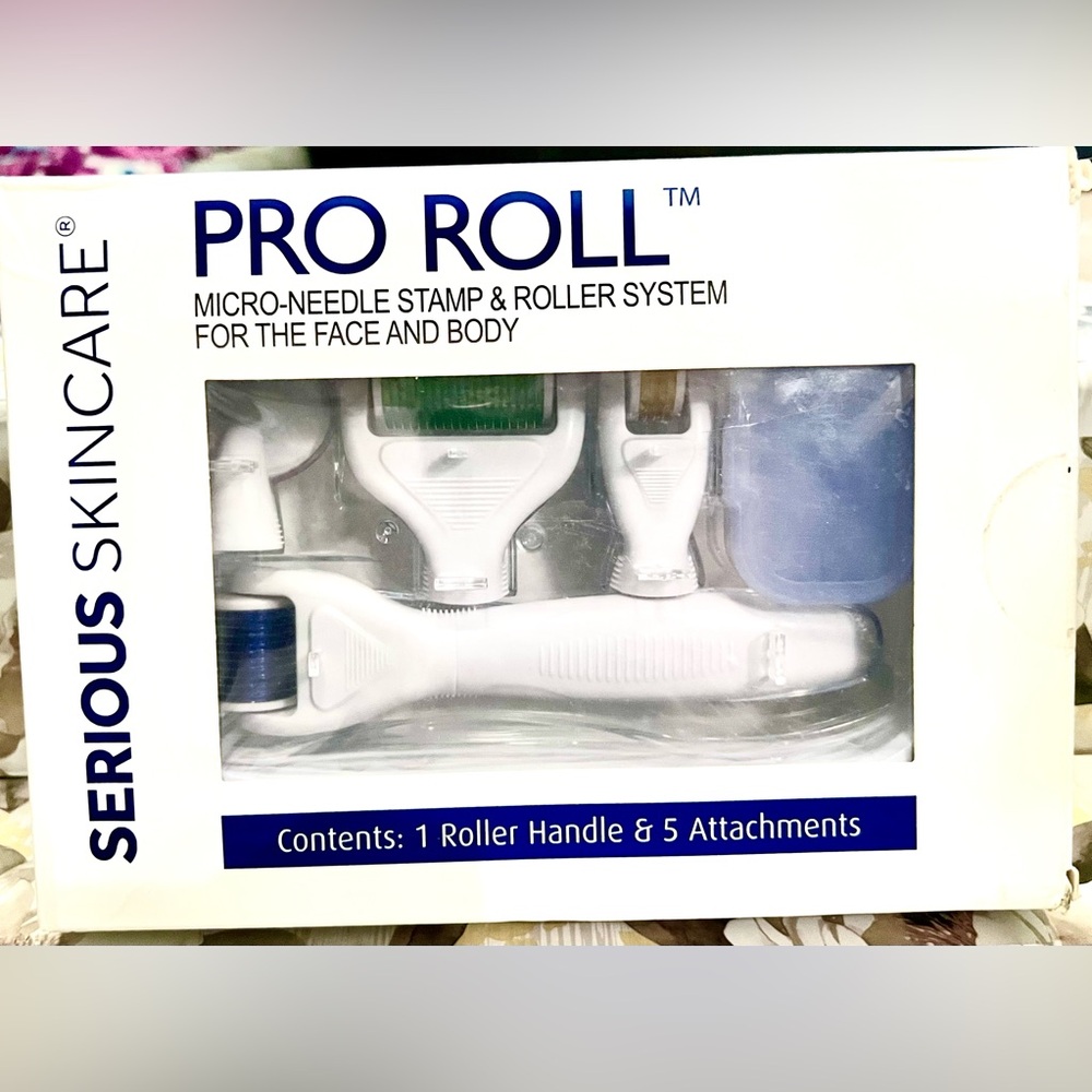 Serious Skincare Pro Roll Micro-Needle Stamp & Roller System NIB
